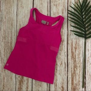 Athleta pink athletic tank top size small